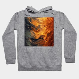 Stylized Liquid Gold Surface Hoodie